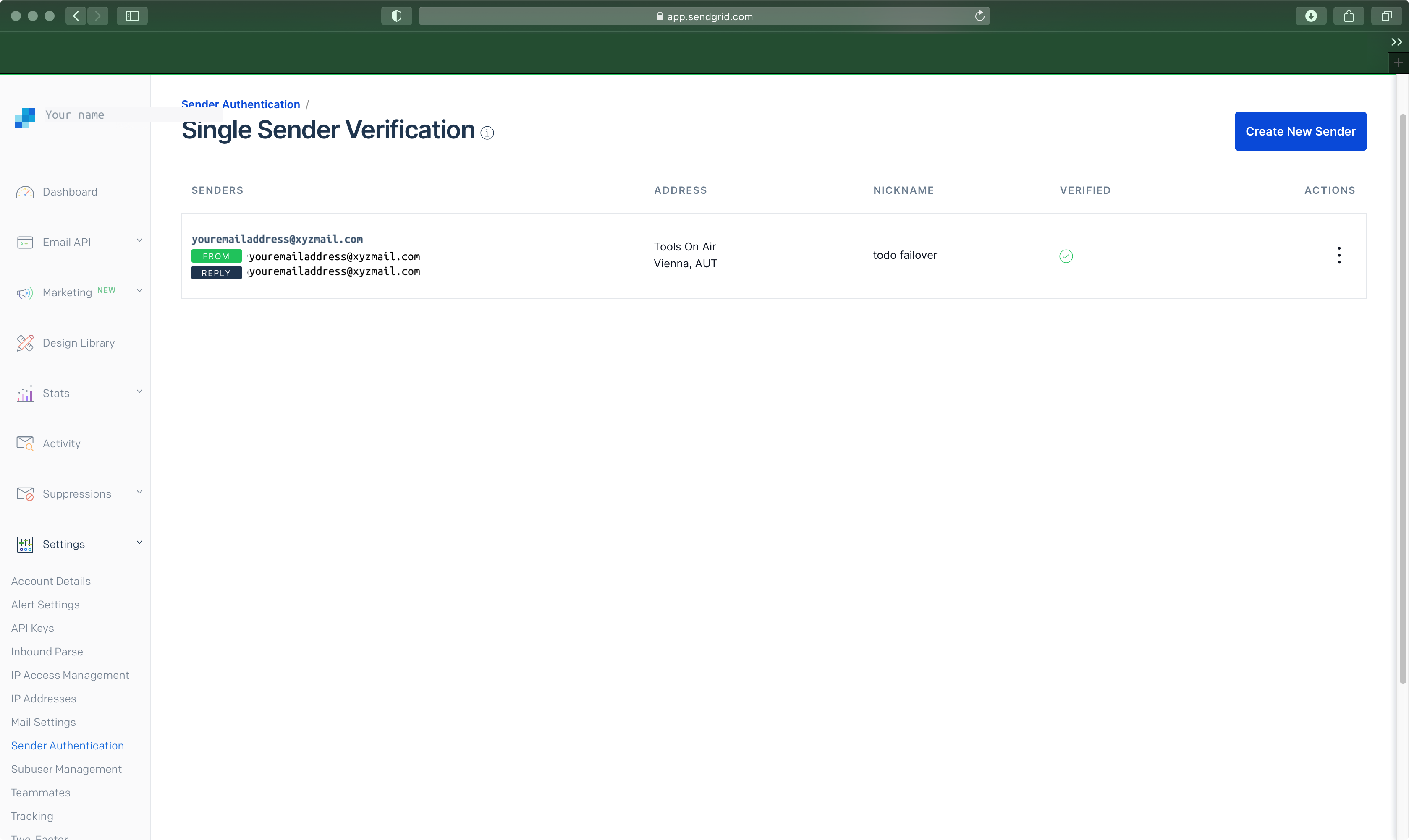 How to setup a mail notification event using SendGrid (v.5.x) screenshot 4
