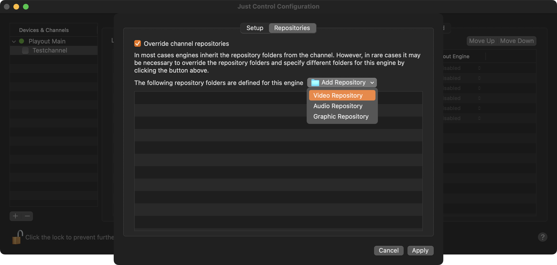 13.17 Defining & Overriding Repository Folders of a Channel (v.2025.x) screenshot 2