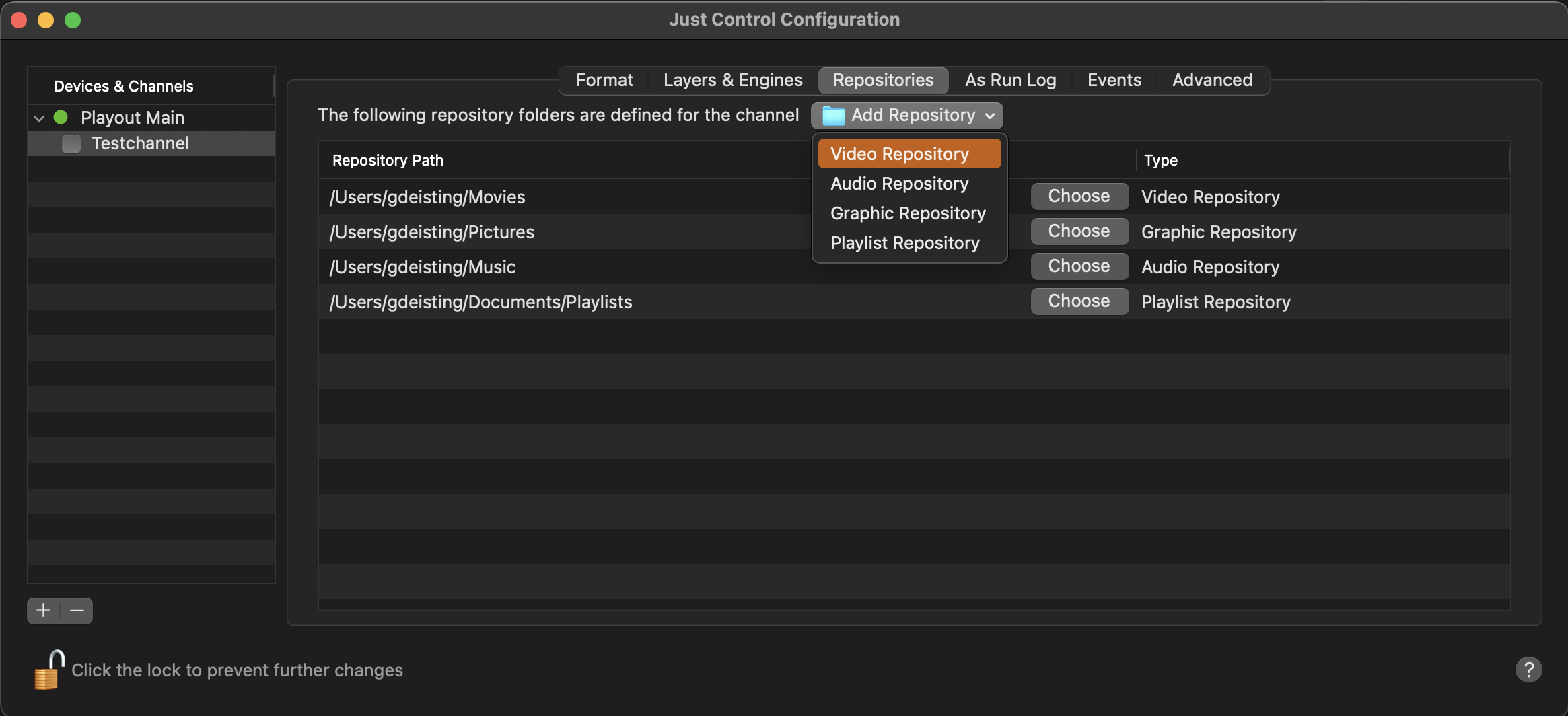 13.17 Defining & Overriding Repository Folders of a Channel (v.2025.x) screenshot 1