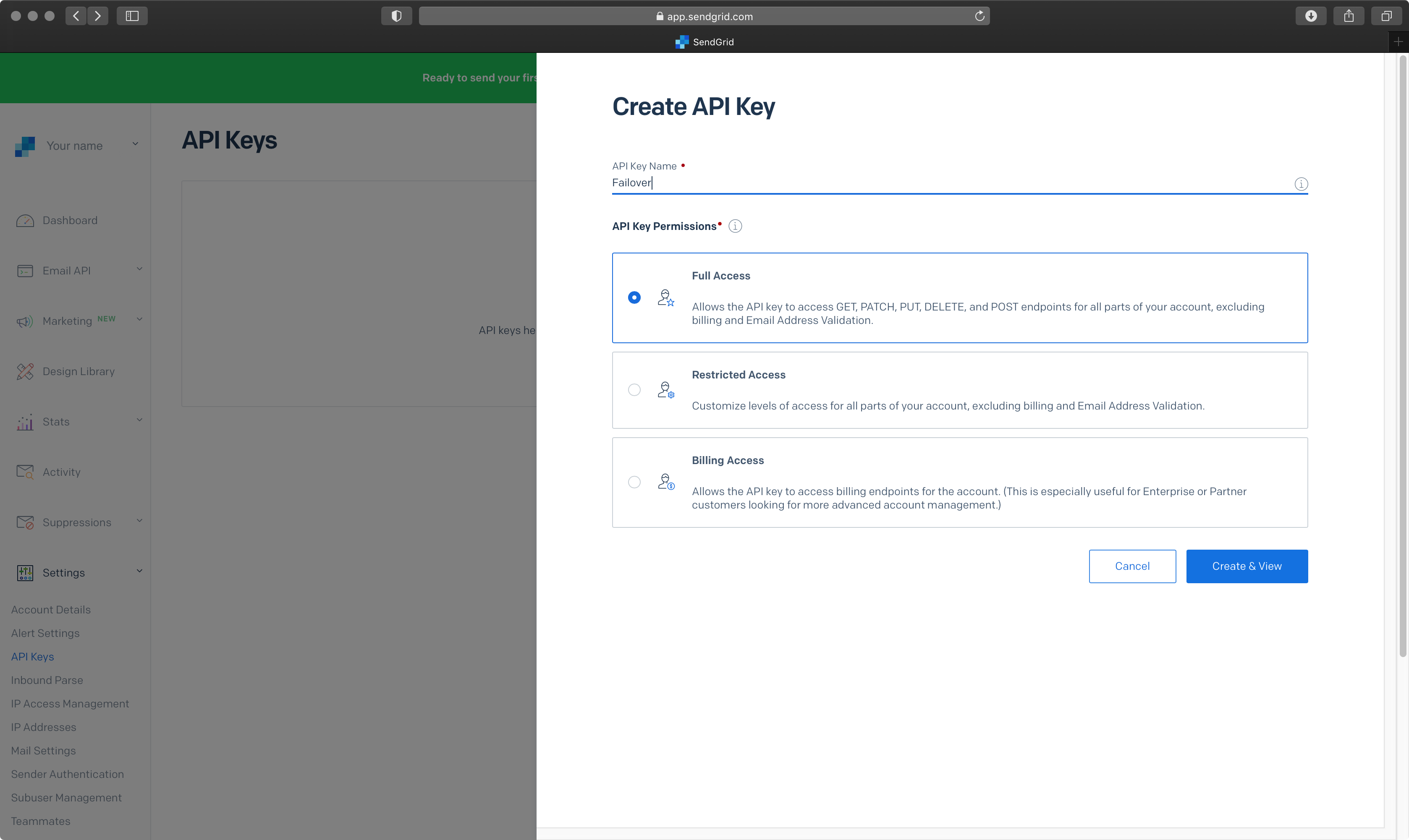 How to setup a mail notification event using SendGrid (v.2025.x) screenshot 2