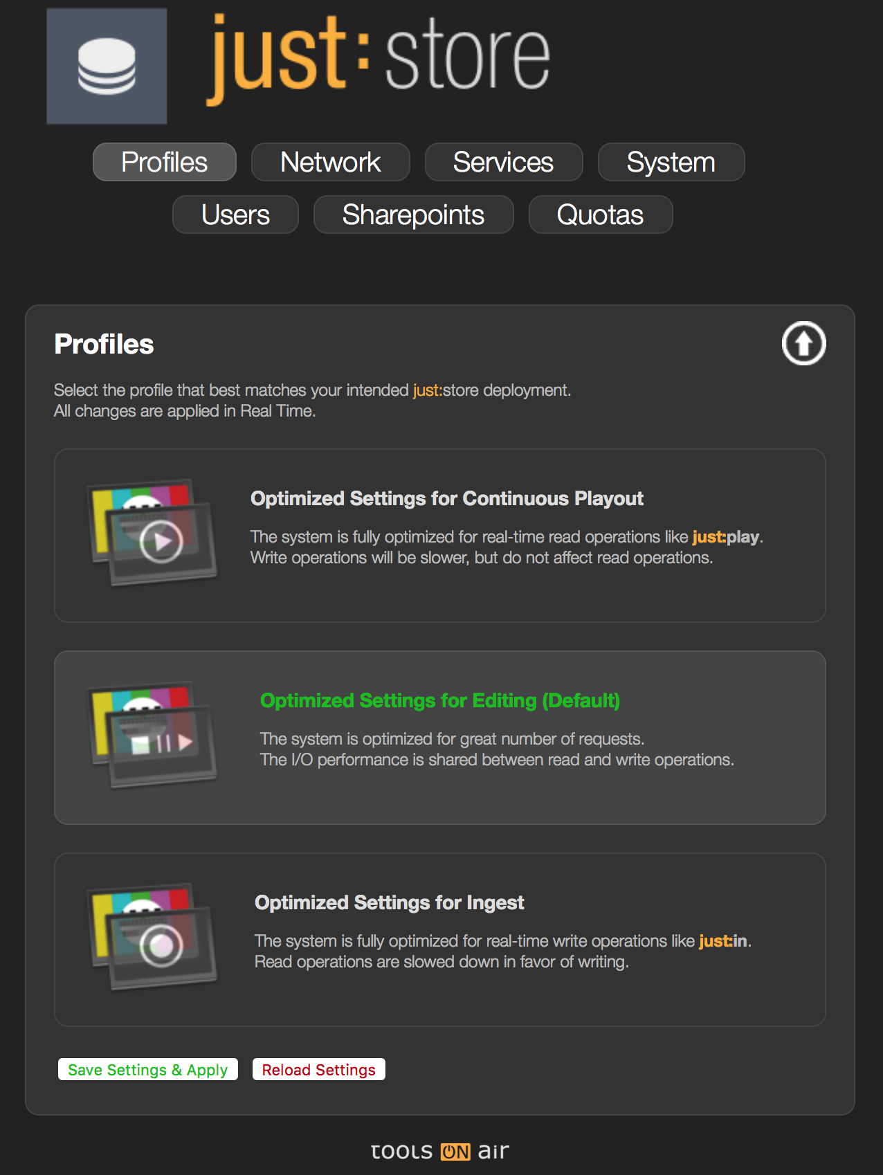Web Administration (Just Store v2.0) screenshot 1