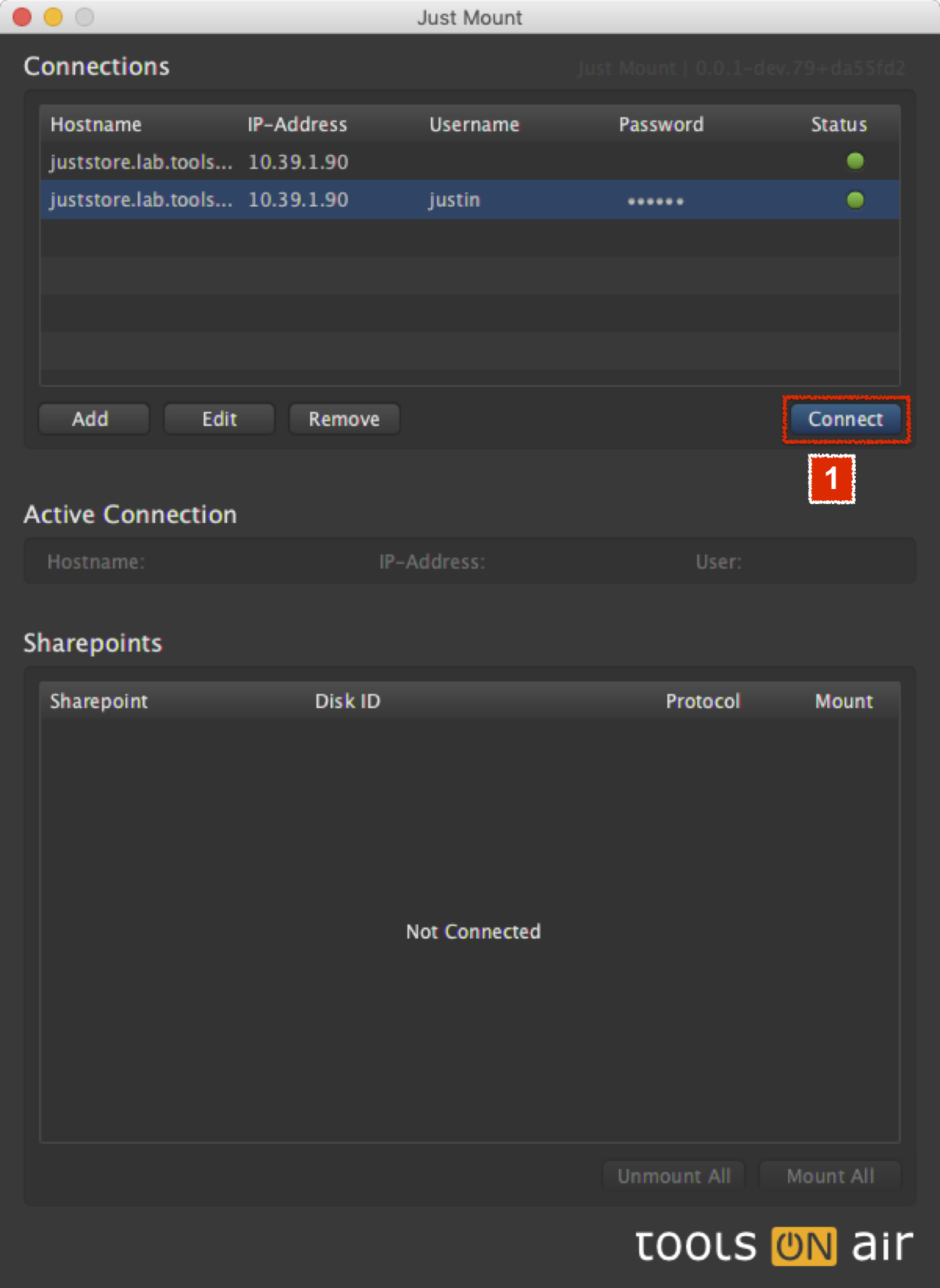 Connecting to Just Store with a Mac (Just Store v3.0) screenshot 8