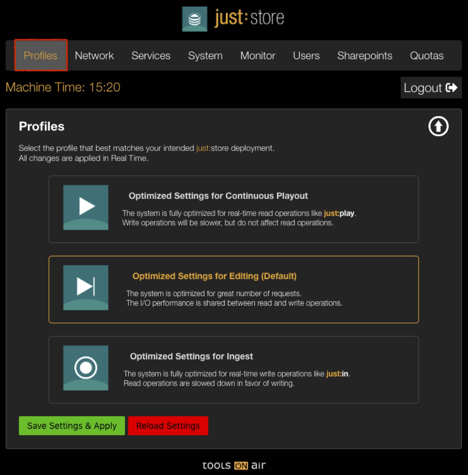 Selecting Performance Profiles (Just Store v3.0) screenshot 6