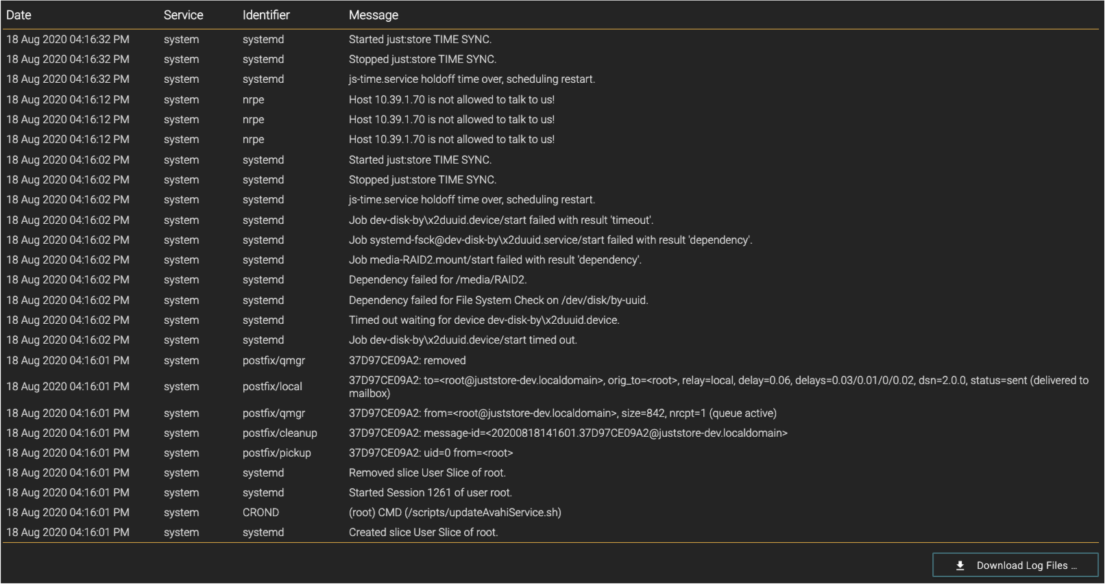 Logs (Just Store v4.0) screenshot 2