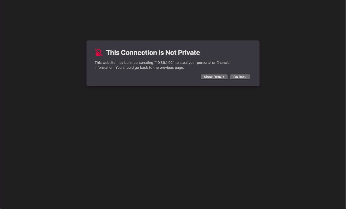 Connecting to the Just Store Web-based Administration User Interface screenshot 2