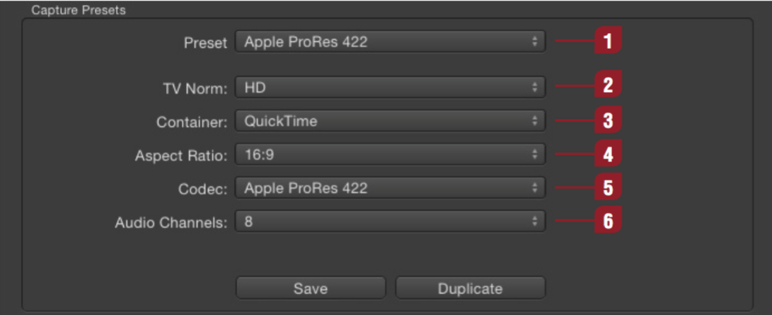 4.1 Capture Presets screenshot
