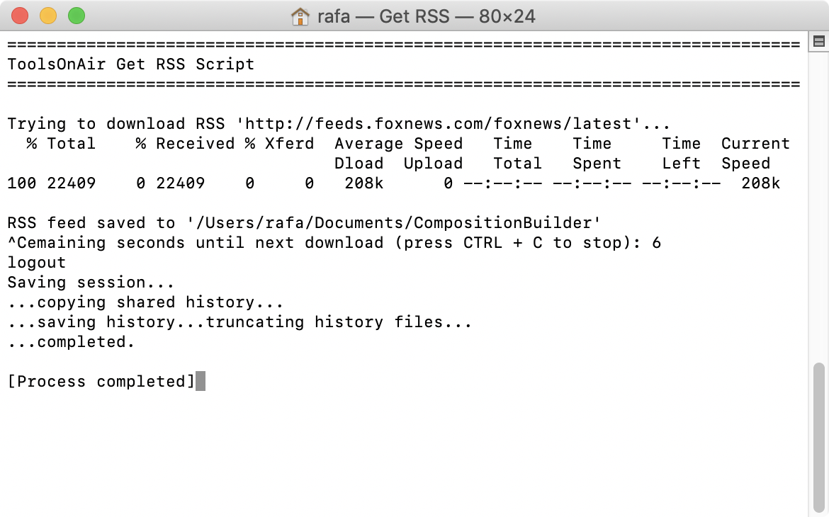 Using http-based XML and RSS Sources in Composition Builder with macOS 10.13 or later screenshot 4
